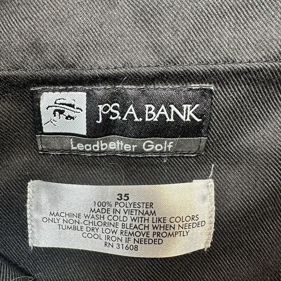 Jos A Bank Mens Leadbetter Golf Shorts Blue Performance Flat Front Size 35 - Picture 7 of 8